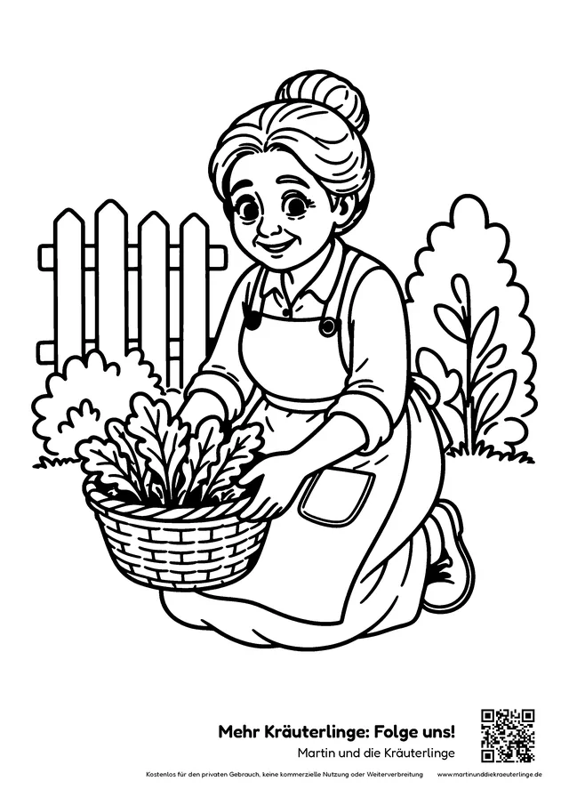 Vorschau Ausmalbild Oma Liesel